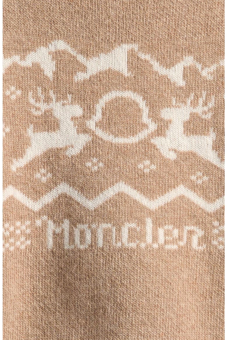 Deer Fair Isle Wool & Cashmere Sweater & Leggings Set, Alternate, color, BEIGE