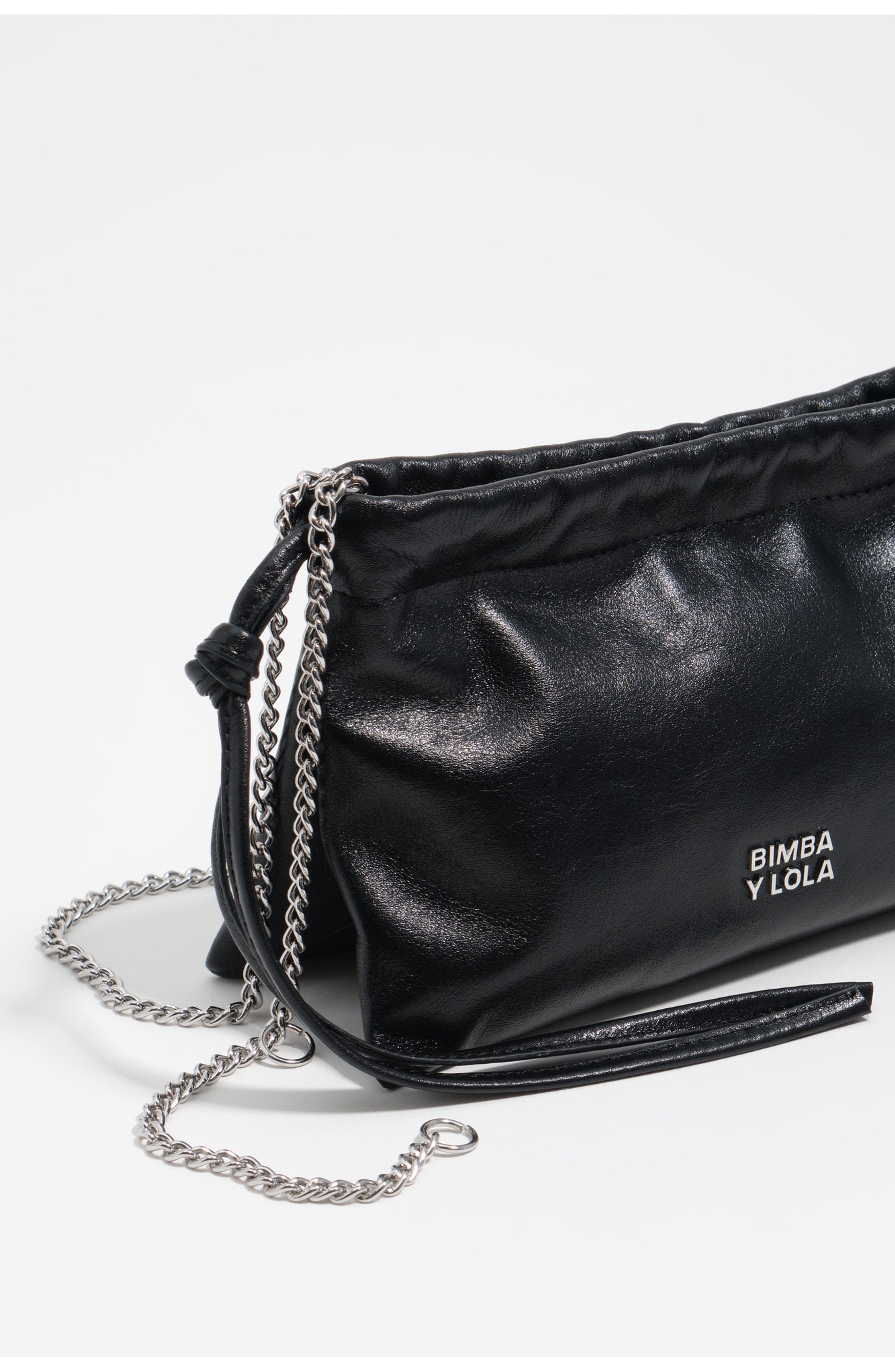 Bimba y Lola Leather Mini Multi-Strap Bag, Alternate, color, Black
