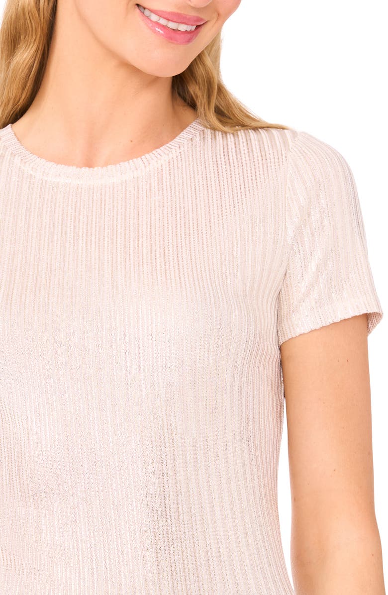 Ted Baker Piper Metallic Knit Top, Alternate, color, New Ivory