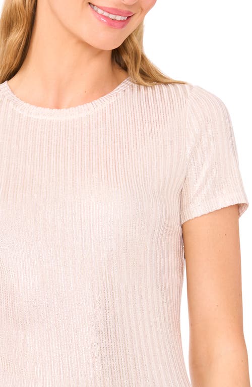 Ted Baker Piper Metallic Knit Top In White