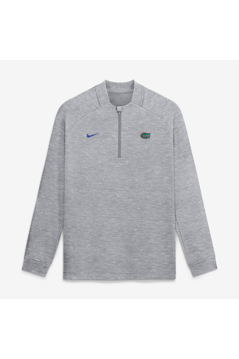 Men's Nike  Gray Florida Gators Par Raglan Tri-Blend Therma-FIT Half-Zip Pullover, Main, color, Gray