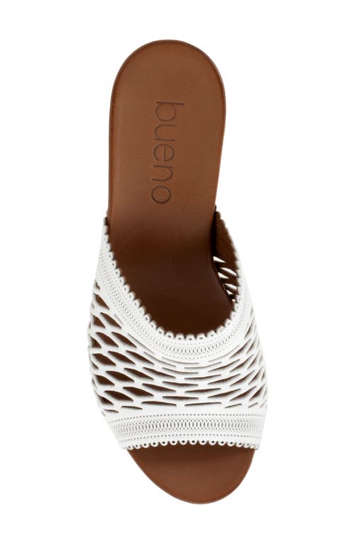 Bueno Lillian Block Heel Sandal In White