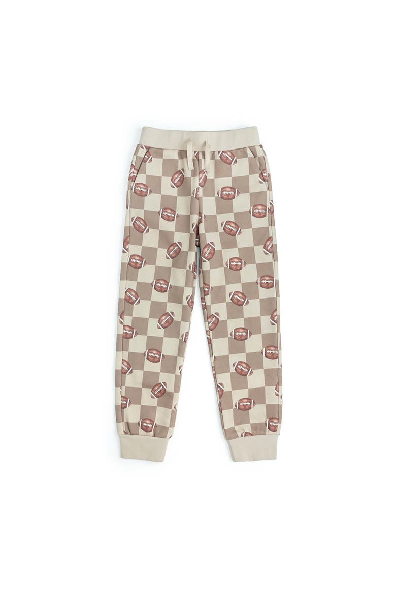 Football Checkered Jogger, Main, color, Beige