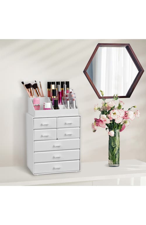Sorbus 7-drawer Makeup Organizer Case In White
