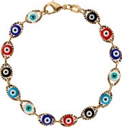The M Jewelers The Multi Color Evil Eye Link Bracelet