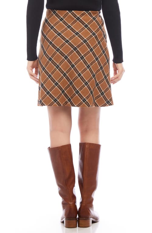Karen Kane Bias Cut Plaid Skirt In Multi