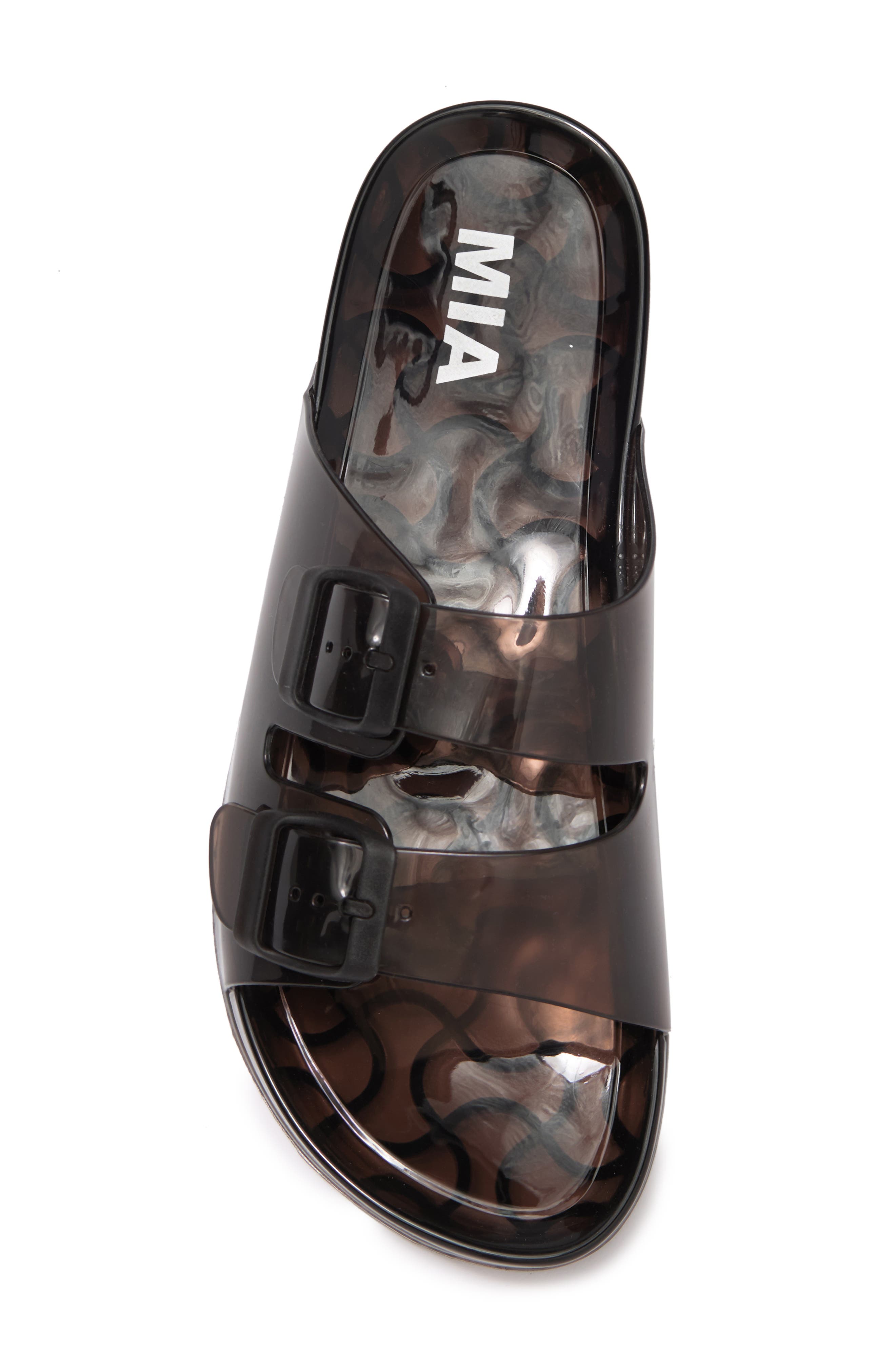 MIA Jewel Double Strap Jelly Slide Sandal, Alternate, color, 