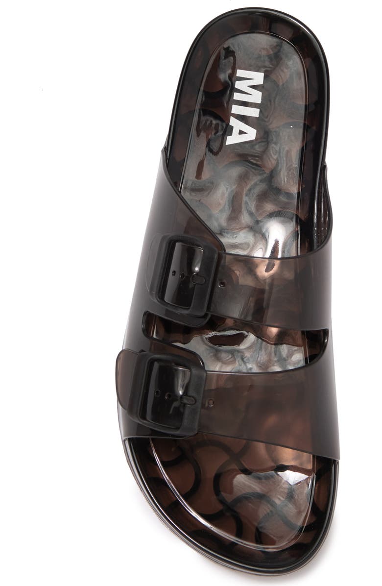 MIA Jewel Double Strap Jelly Slide Sandal, Alternate, color,