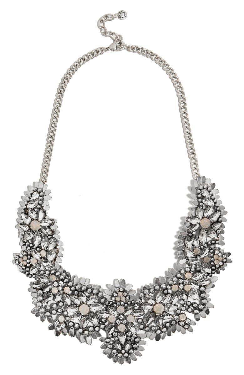 BaubleBar Ice Queen Crystal Statement Necklace, Main, color, 