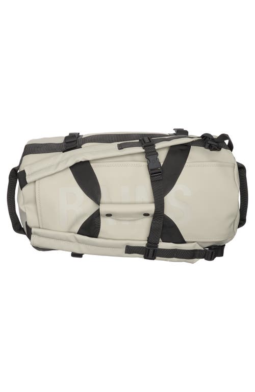 Rains Small Texel Waterproof Duffle Backpack In Sand