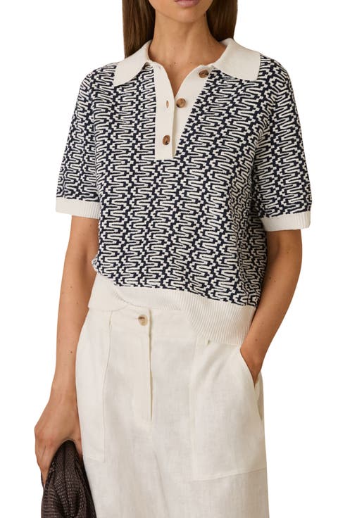 Jem Jacquard Polo Sweater