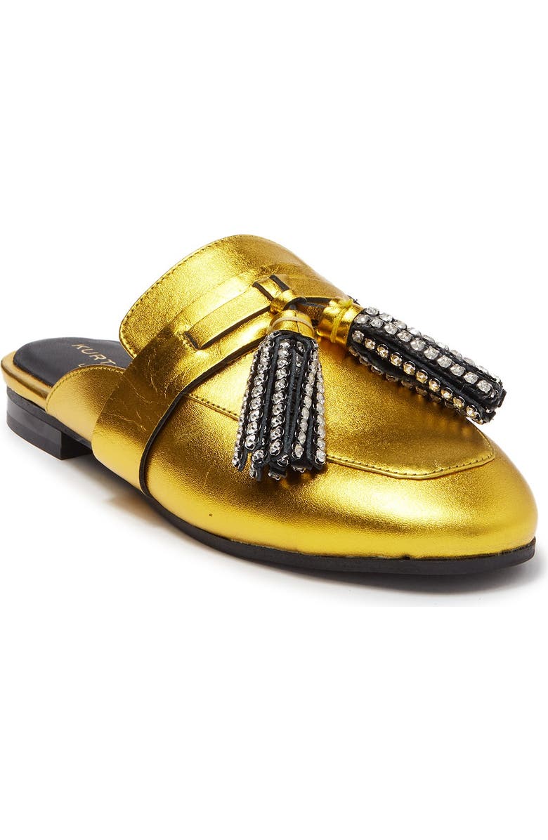 Kurt Geiger Kaiser Crystal Tassel Loafer Mule, Alternate, color,