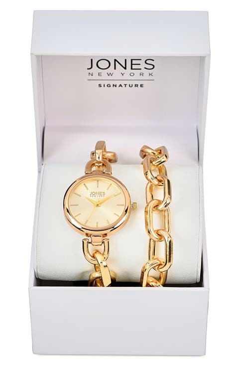 Bracelet Watch & Bracelet Set, 34mm