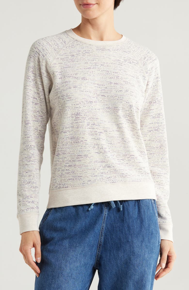 Marine Layer Reversible Space Dye Raglan Sleeve Top, Alternate, color,