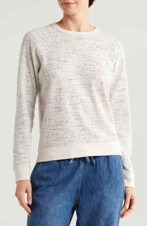 Marine Layer Reversible Space Dye Raglan Sleeve Top In Navy Space Dye