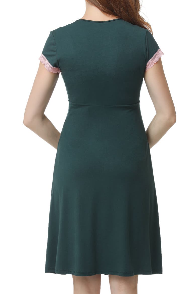 Jenny Maternity/Nursing Nightgown, Alternate, color, FOREST GREEN