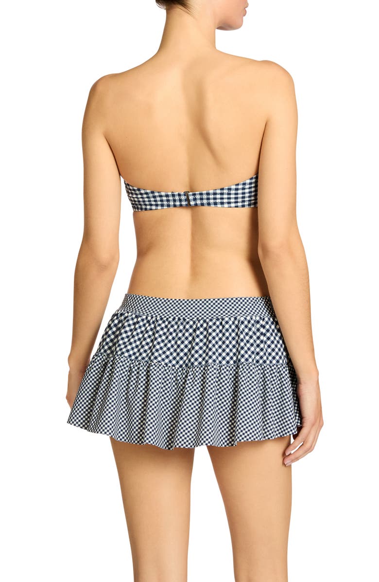 Robin Piccone Brigitte Cover-Up Miniskirt, Alternate, color, Navy/ Cream