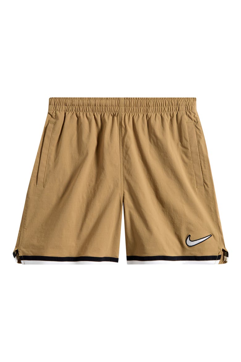 Kids' Dri-FIT Soccer Shorts, Main, color, FILBERT/ NOIR/ SUMMIT WHITE