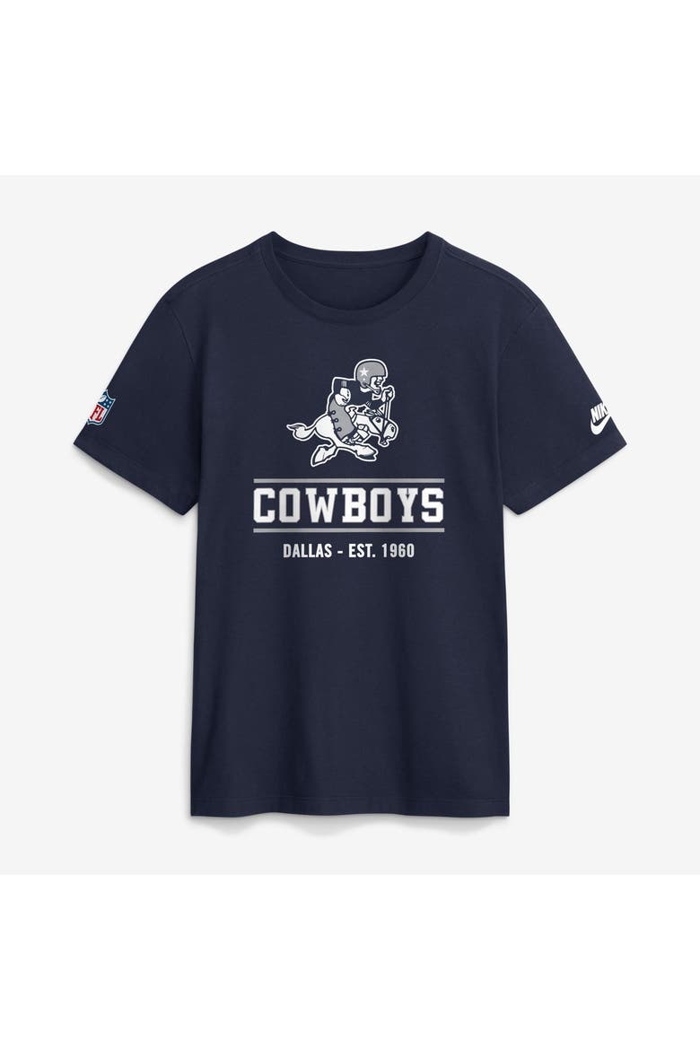 Men's Nike Navy Dallas Cowboys Always Prepared Essential Cotton Long Sleeve T-Shirt, Main, color, Navy
