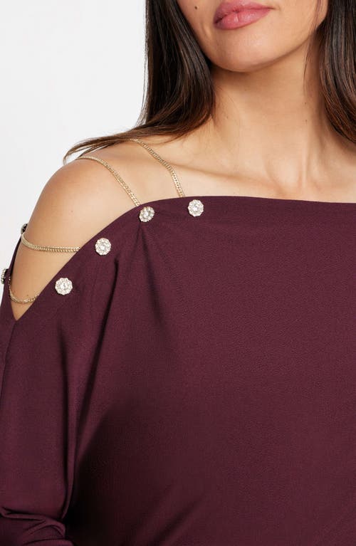 Marciano Adri Off The Shoulder Knit Top In Red