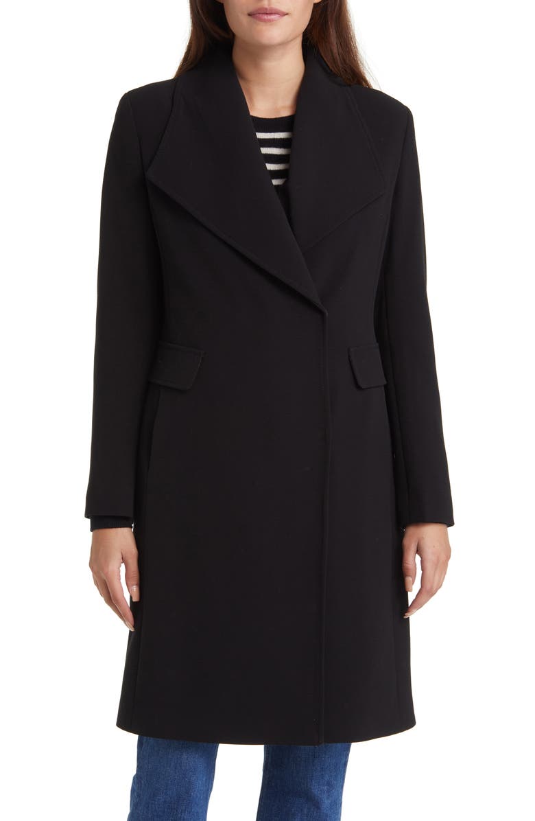 Via Spiga Swing Crepe Coat, Main, color, 