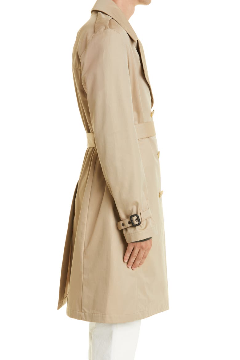 Macintosh St. Andrews Double Breasted Trench Coat, Alternate, color, HONEY