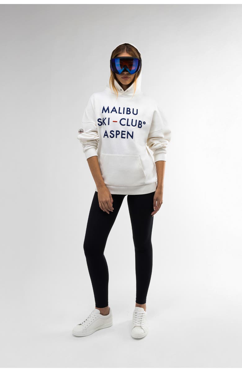 Malibu Ski Club Aspen 3D Hoodie, Alternate, color, White