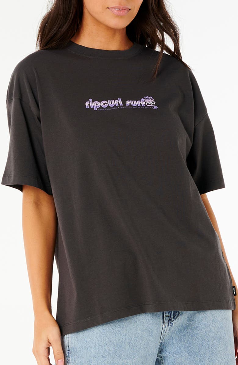 Rip Curl Neon Isles Hertitage Cotton Graphic T-Shirt, Main, color, Washed Black