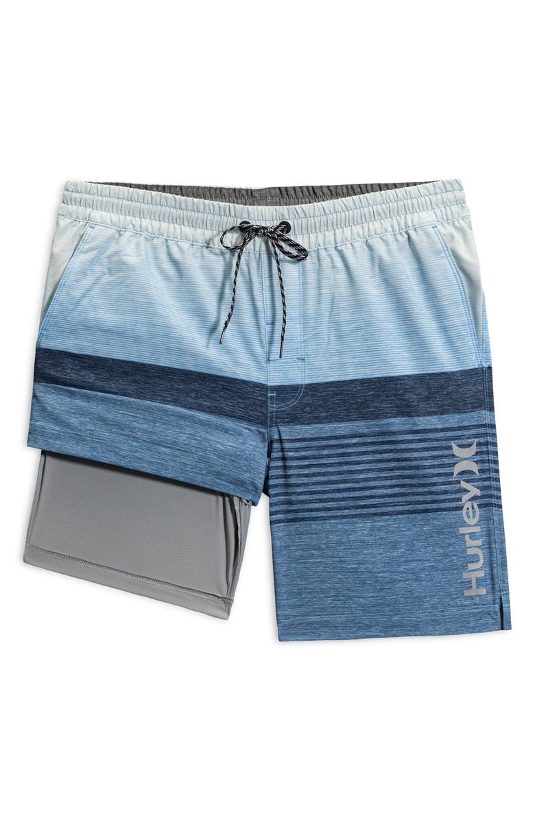 Hurley Ombré Volley Swim Shorts, Alternate, color, Aquifer