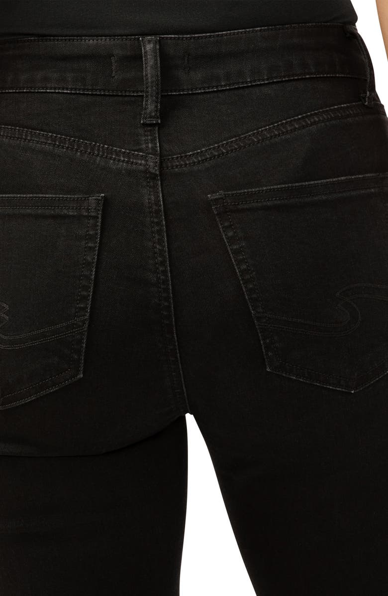 Silver Jeans Co. Avery Curvy High Waist Capri Jeans, Alternate, color, Black