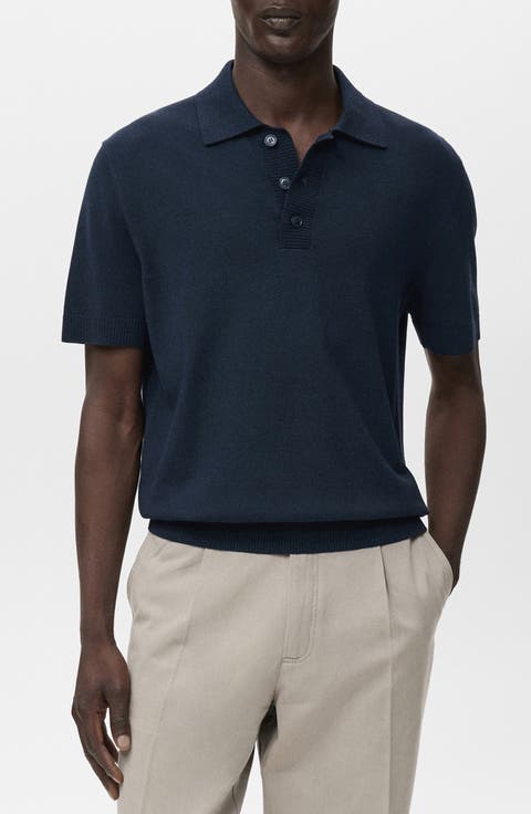 Cotton Blend Knit Polo