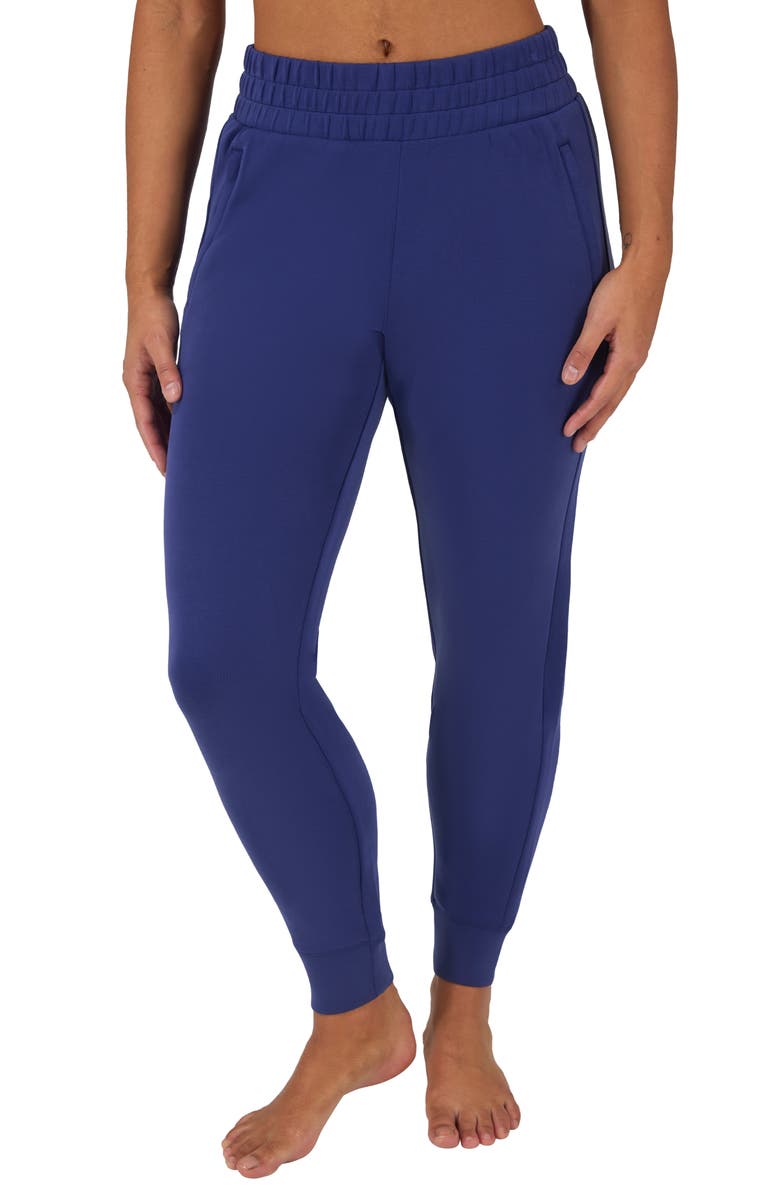 YOGALICIOUS SoftLite District Sandwashed Joggers, Main, color, Blue Ribbon