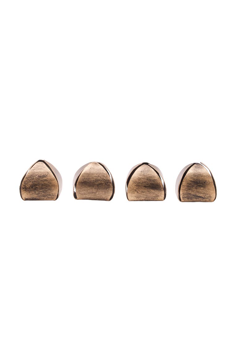 Bell Brass Card Holders Set of 4, Main, color, Silver