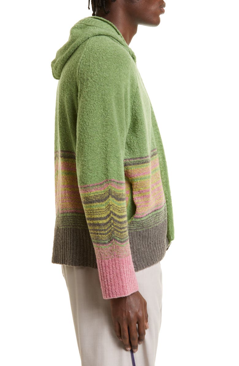 KIKO KOSTADINOV Ketra Stripe Wool Blend Hooded Sweater, Alternate, color, 