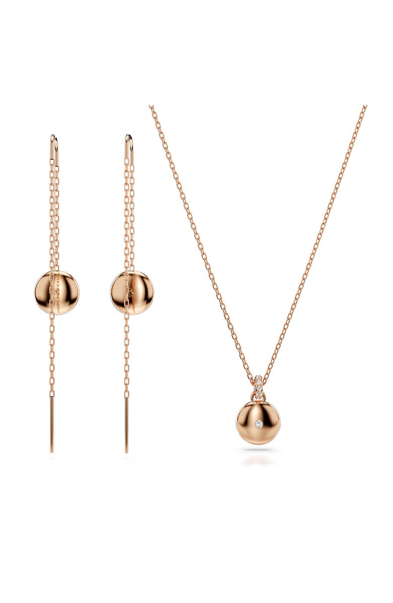 Swarovski Sublima Threader Earrings & Crystal Pendant Necklace Set, Alternate, color, 