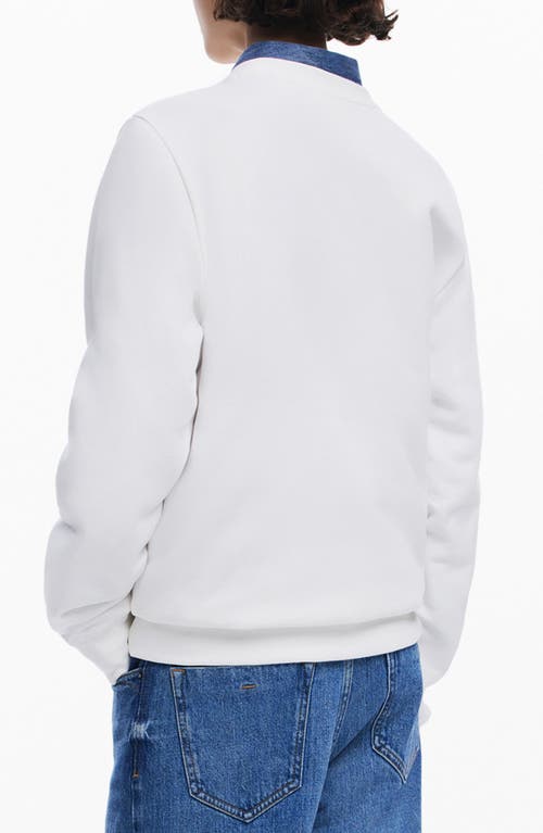 Desigual Mickey Mouse Graphic Sweatshirt In Light Beige
