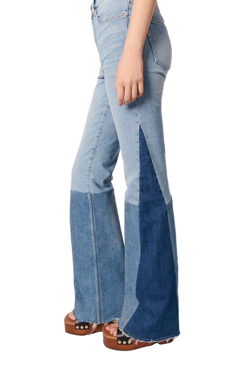 maje Tricolour patchwork jeans, Alternate, color,