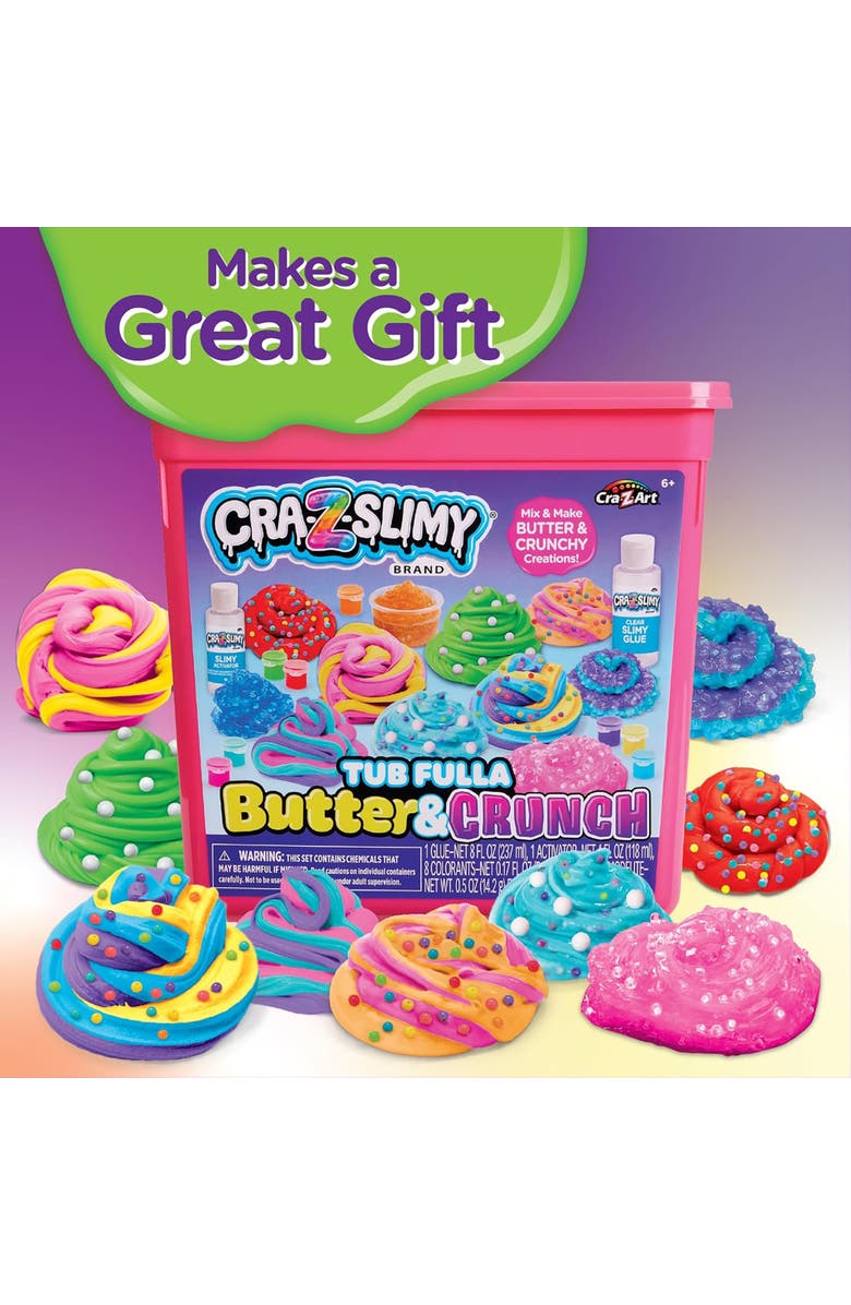 CRA-Z-ART Cra Z Slimy Tub Fulla Butter & Crunch Diy Slime Kit, Kids 6+, Alternate, color,