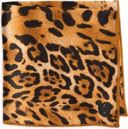 CLIFTON WILSON Leopard Print Silk Pocket Square