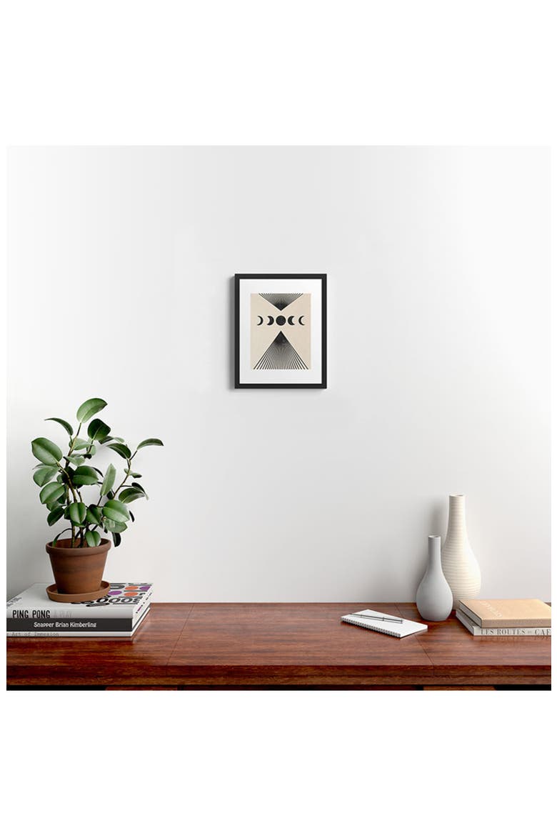 'Moon Phases' by Emanuela Carratoni Framed Wall Art, Alternate, color, BLACK-WHITE