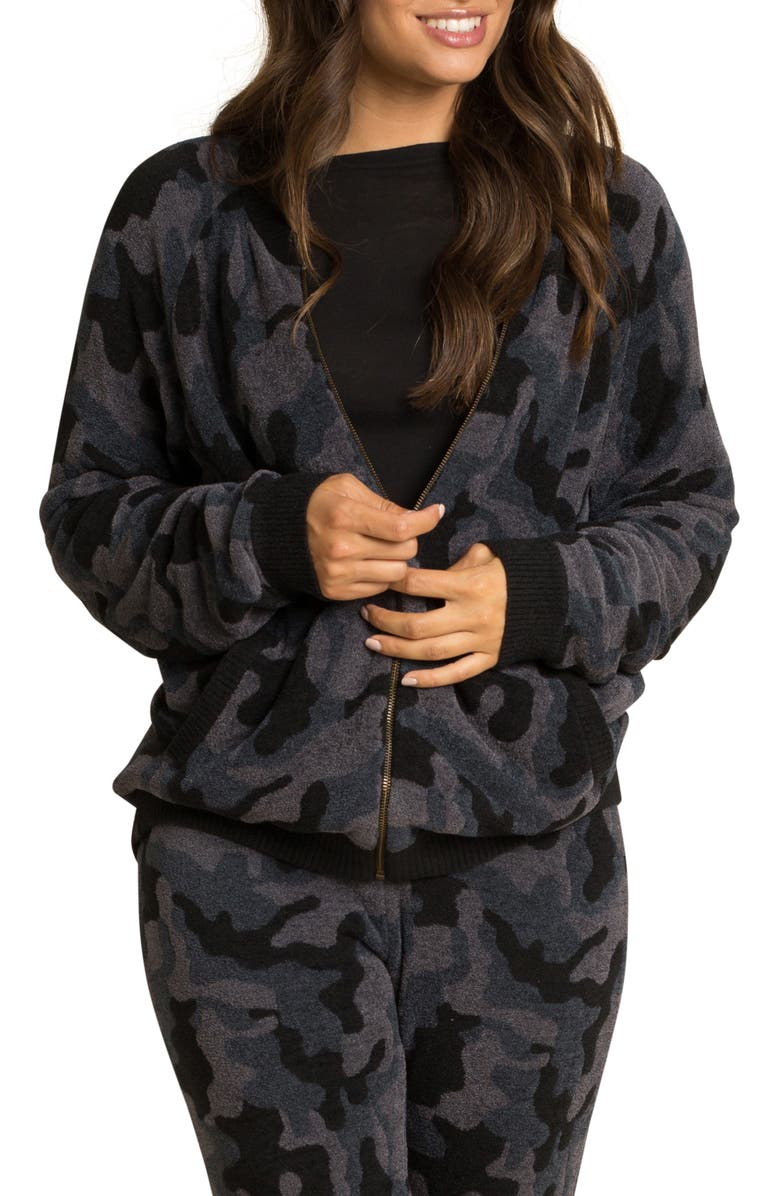 Barefoot Dreams<sup>®</sup> CozyChic Ultra Lite<sup>™</sup> Camo Full Zip Cardigan, Main, color, 