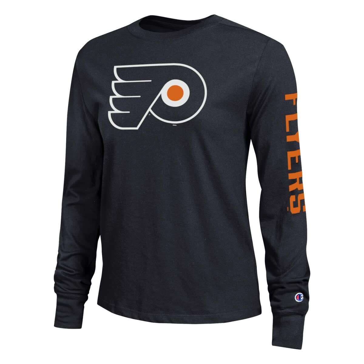 Women's Champion  Black Philadelphia Flyers 2-Hit Long Sleeve T-Shirt - image 2
