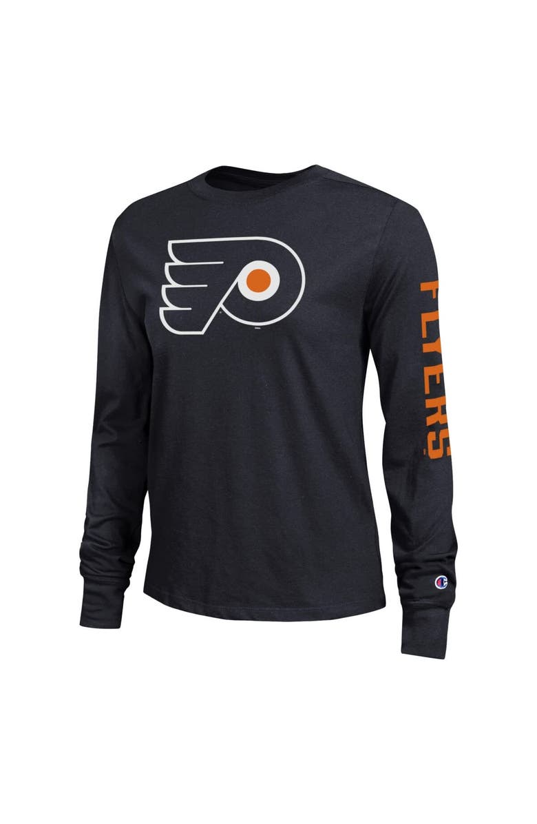 Champion Women's Champion  Black Philadelphia Flyers 2-Hit Long Sleeve T-Shirt, Alternate, color, Black