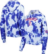 New Era Women's New Era Royal New England Patriots Cloud Dye Fleece Pullover Hoodie