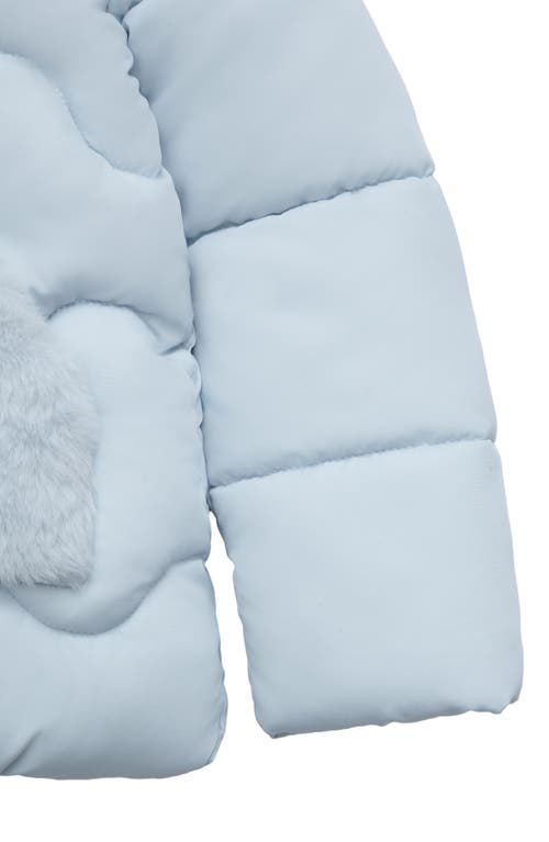 Rokka&rolla Soft Fleece Lined Puffer Jacket In Blue