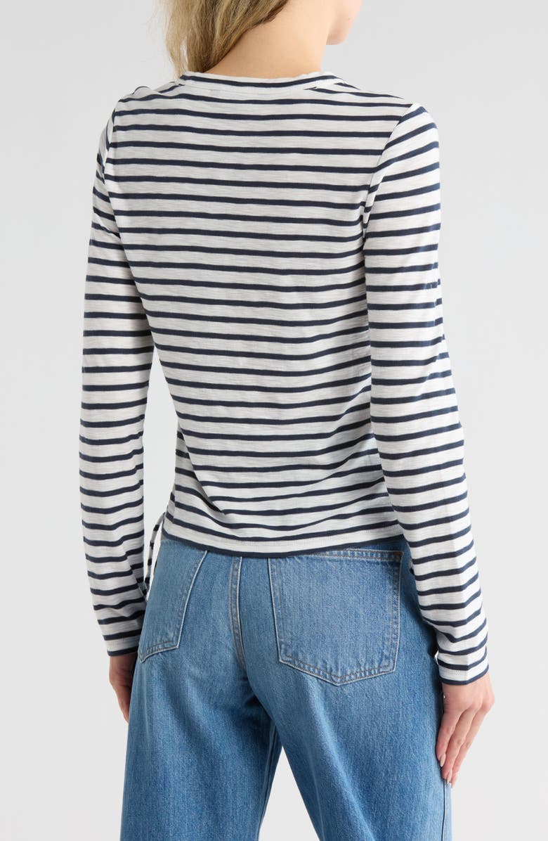 Veronica Beard Travis Stripe Top, Alternate, color, Off White/ Marine Stripe