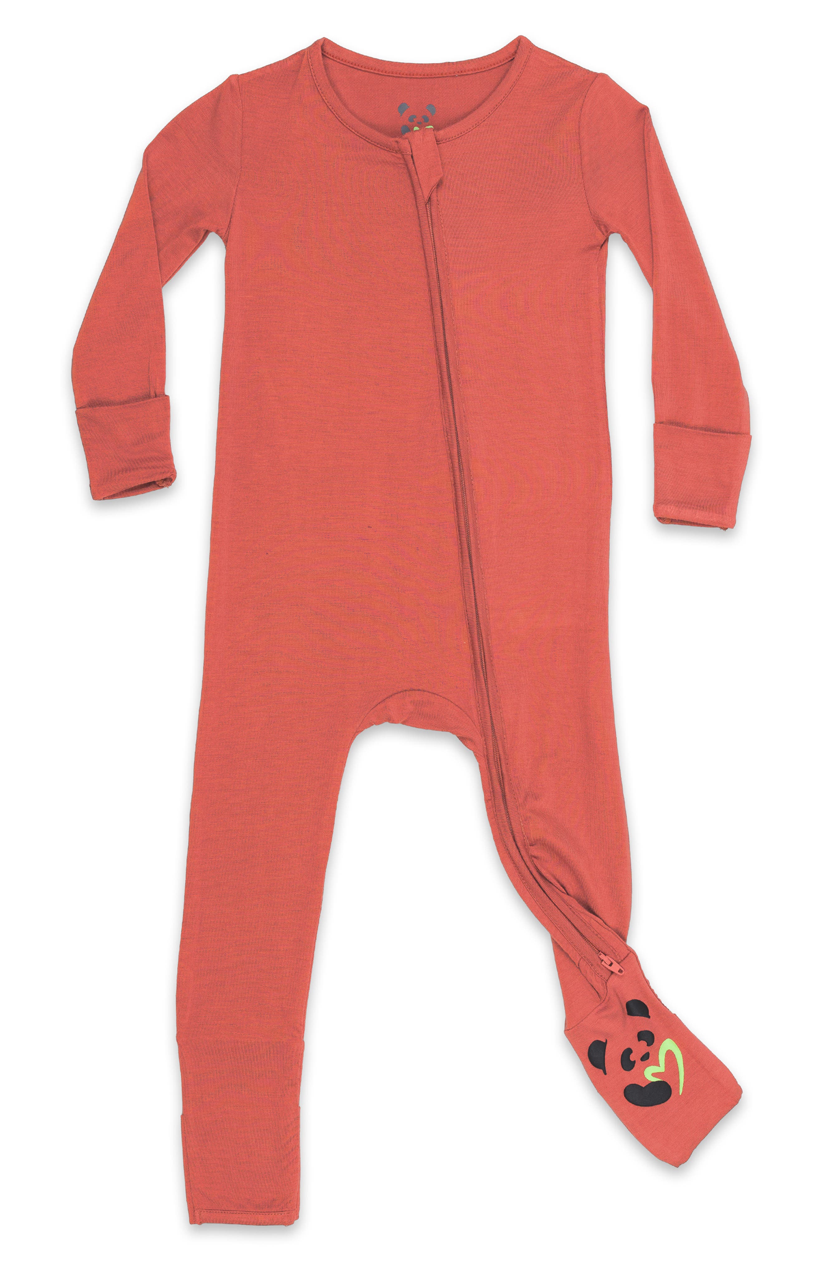 Bellabu Bear Convertible Fitted One-Piece Pajamas in Red 