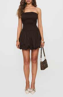 Princess Polly Bonjour Smocked Strapless Bubble Hem Minidress