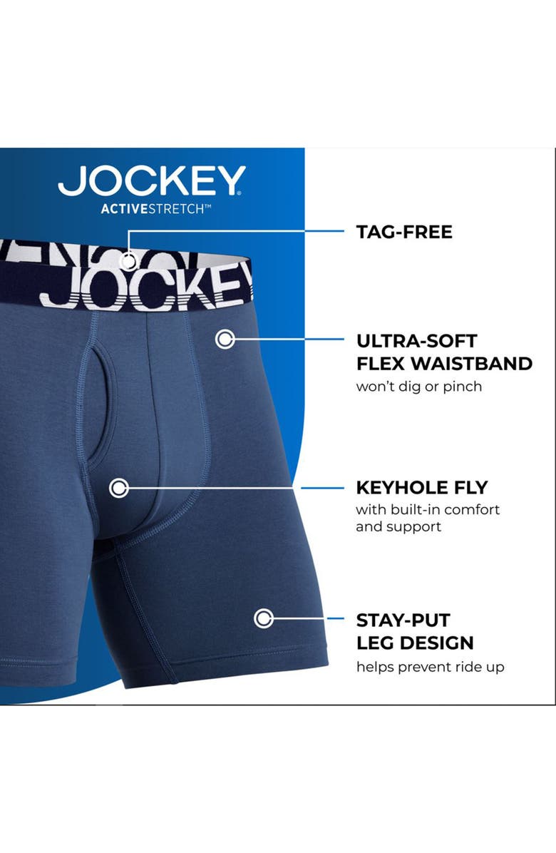 Jockey 2-pk ActiveStretch Boxer Briefs, Alternate, color, Black