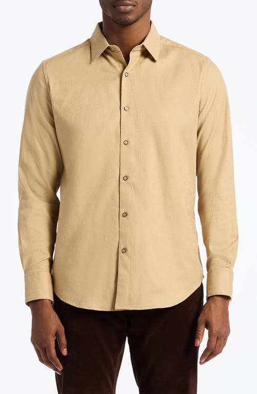 Robert Graham Odyssey Classic Fit Long Sleeve Stretch Cotton Button-up Shirt In Brown